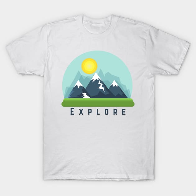 Explore Mountains T-Shirt by Climbinghub